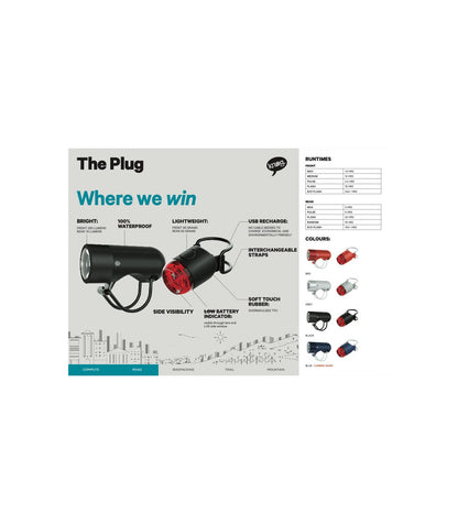 KNOG PLUG tail light (black)